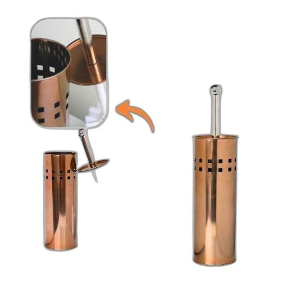 Kit Lavabo Inox Lixeira 5 L E Escova Sanitária Red Gold