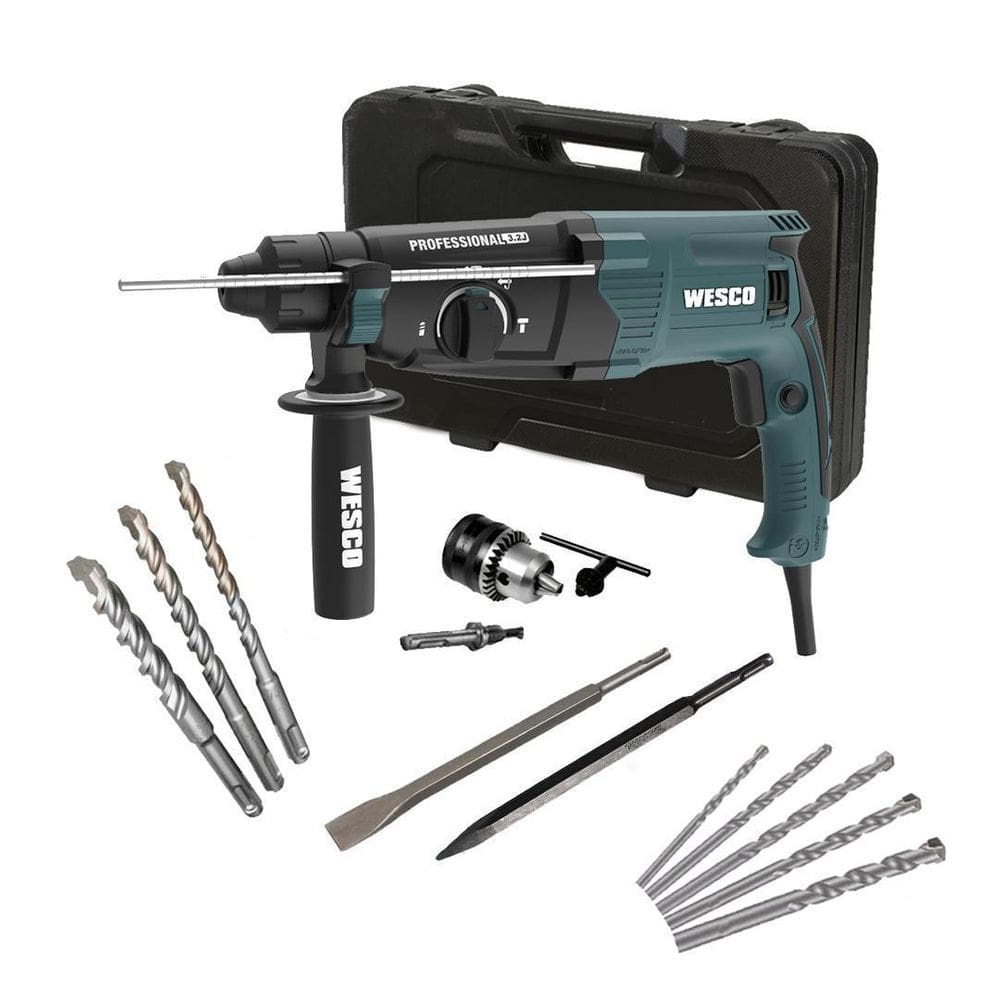 Martelete Perfurador Wesco 900W 3,2J Ws3228K + Brocas 110V