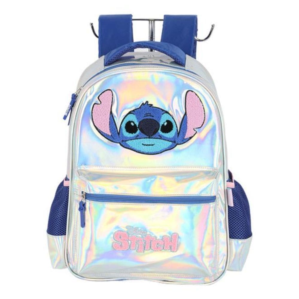 Mochila De Costas Infantil Metalizada  Stitch Disney