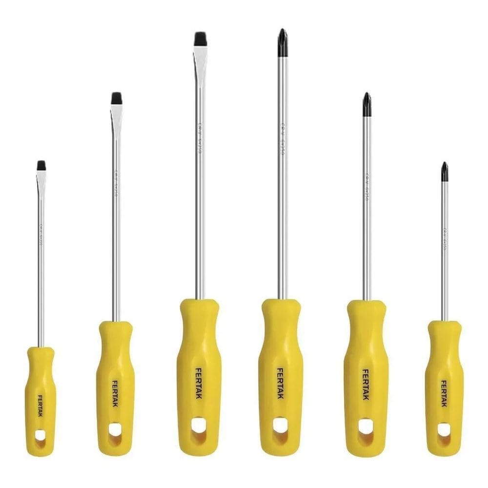 2X Kit Jogo De Chave Fenda E Philips 6 Pçs