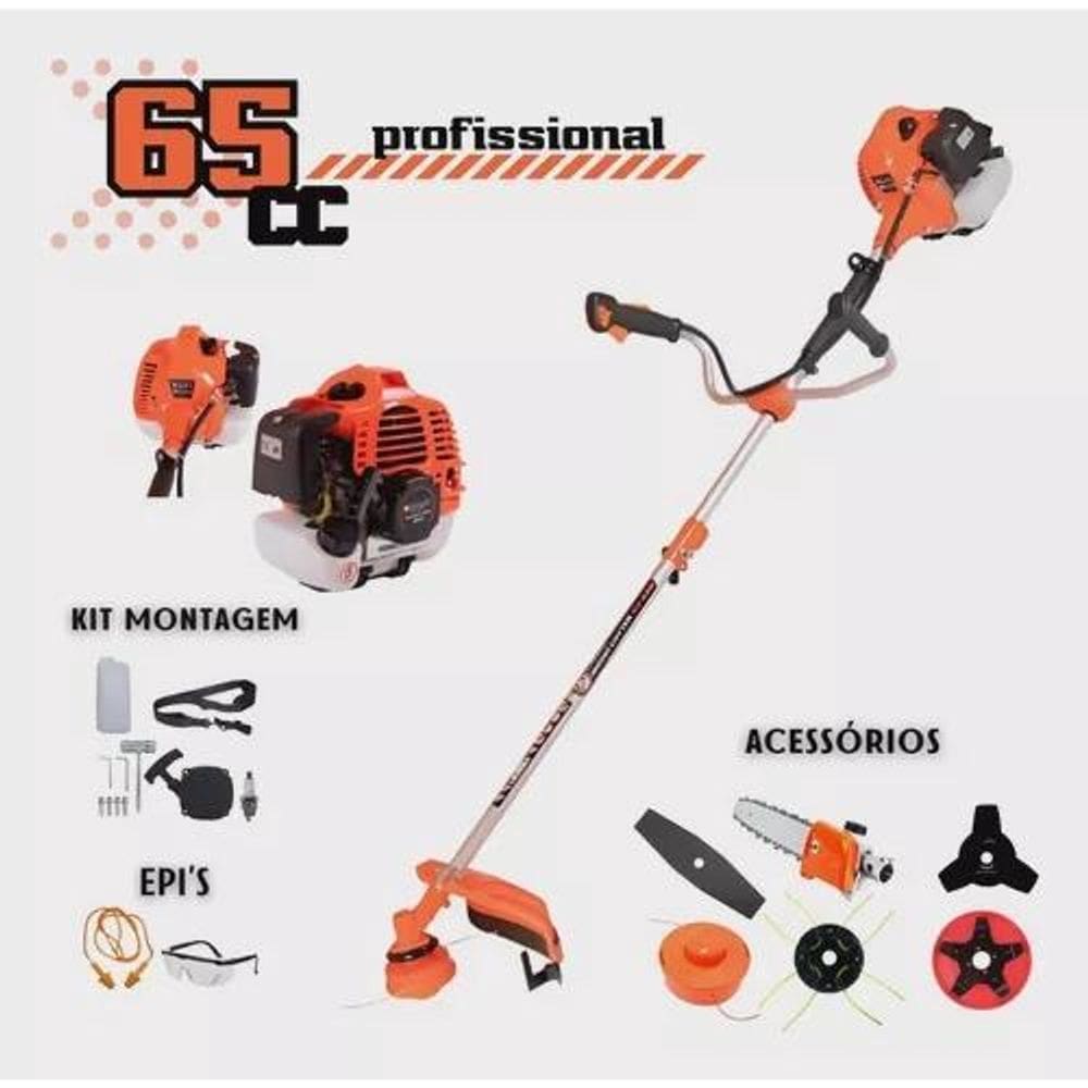 Roçadeira Gasolina 3hp 63cc + Moto Poda - Resistente