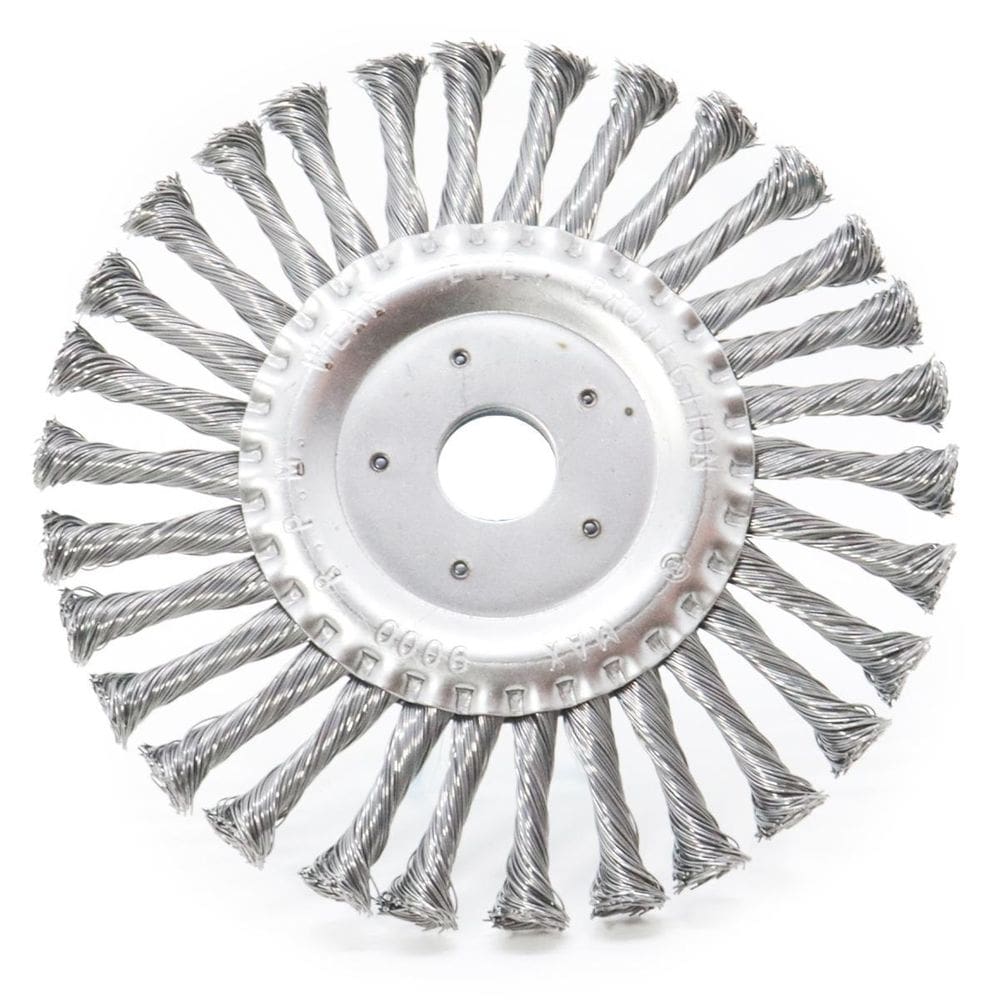 Escova De Aço Inox Circular Rotativa Torcida 7 180Mm