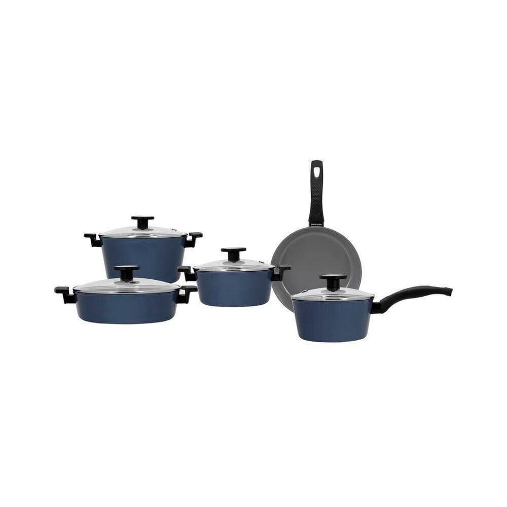 Jogo De Panelas Neoflam Antiaderente Reverse 5 Pç Azul