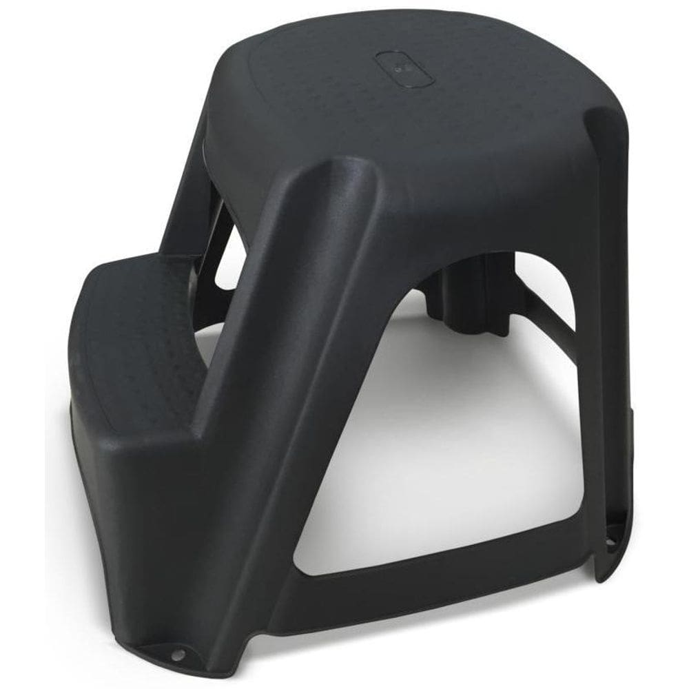 Banco Banqueta Escada Step Multiuso Plástico 2 Degraus Preto