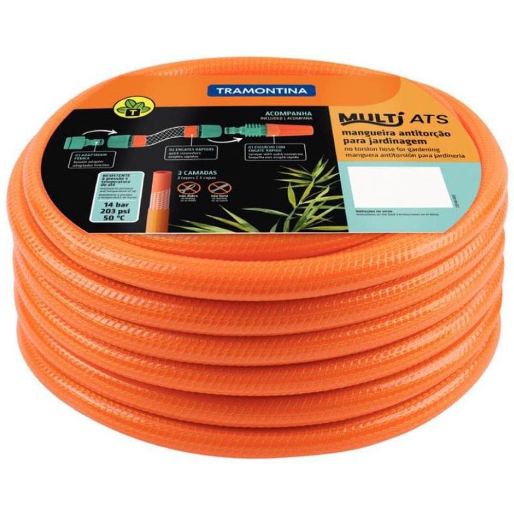 Mangueira Antitorção Super Flex 1/2 30M Tramontina Laranja
