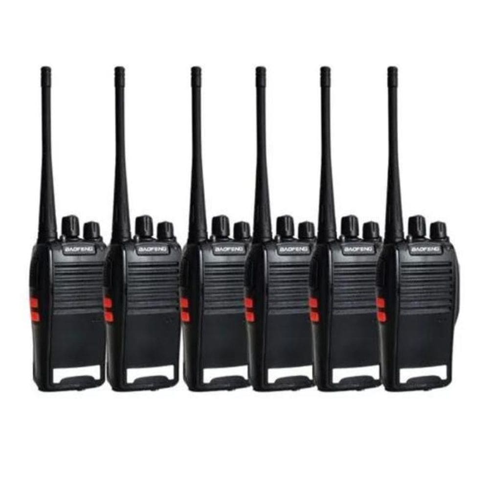 Kit 6 Rádio Comunicador Baofeng Bf-777S Com