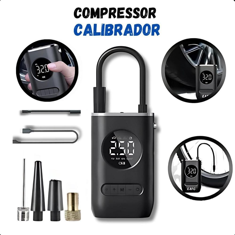 Mini Compressor Automotivo 150 Psi Ideal Para Pneus
