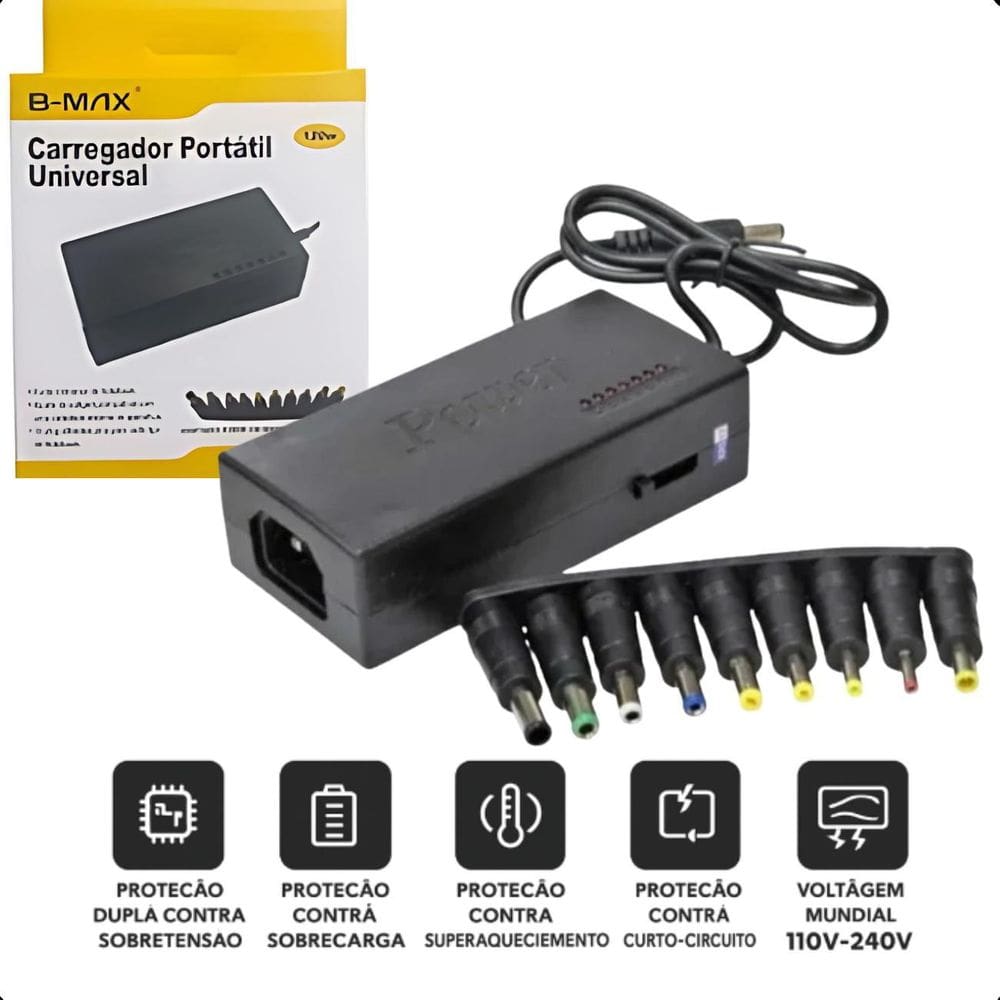Fonte Carregador Universal 120W Para Notebook 8 Pinos