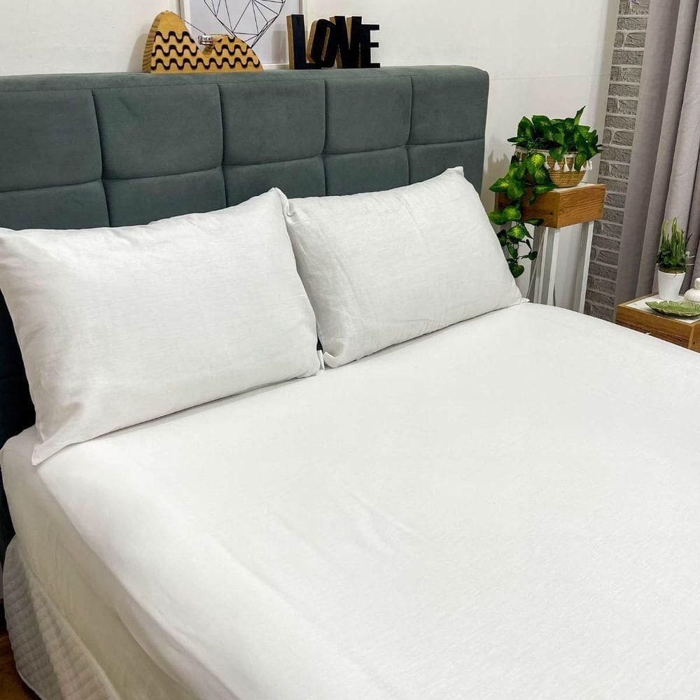 Lençol Liso Cotton Supreme Casal 150 Fios Branco