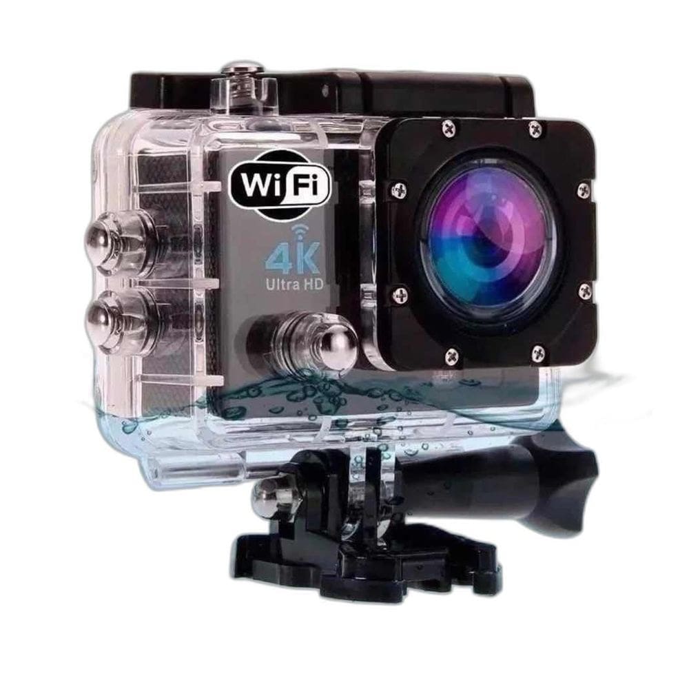 Câmera 4K Ultra Hd Com Suporte E Wifi Para Esportes