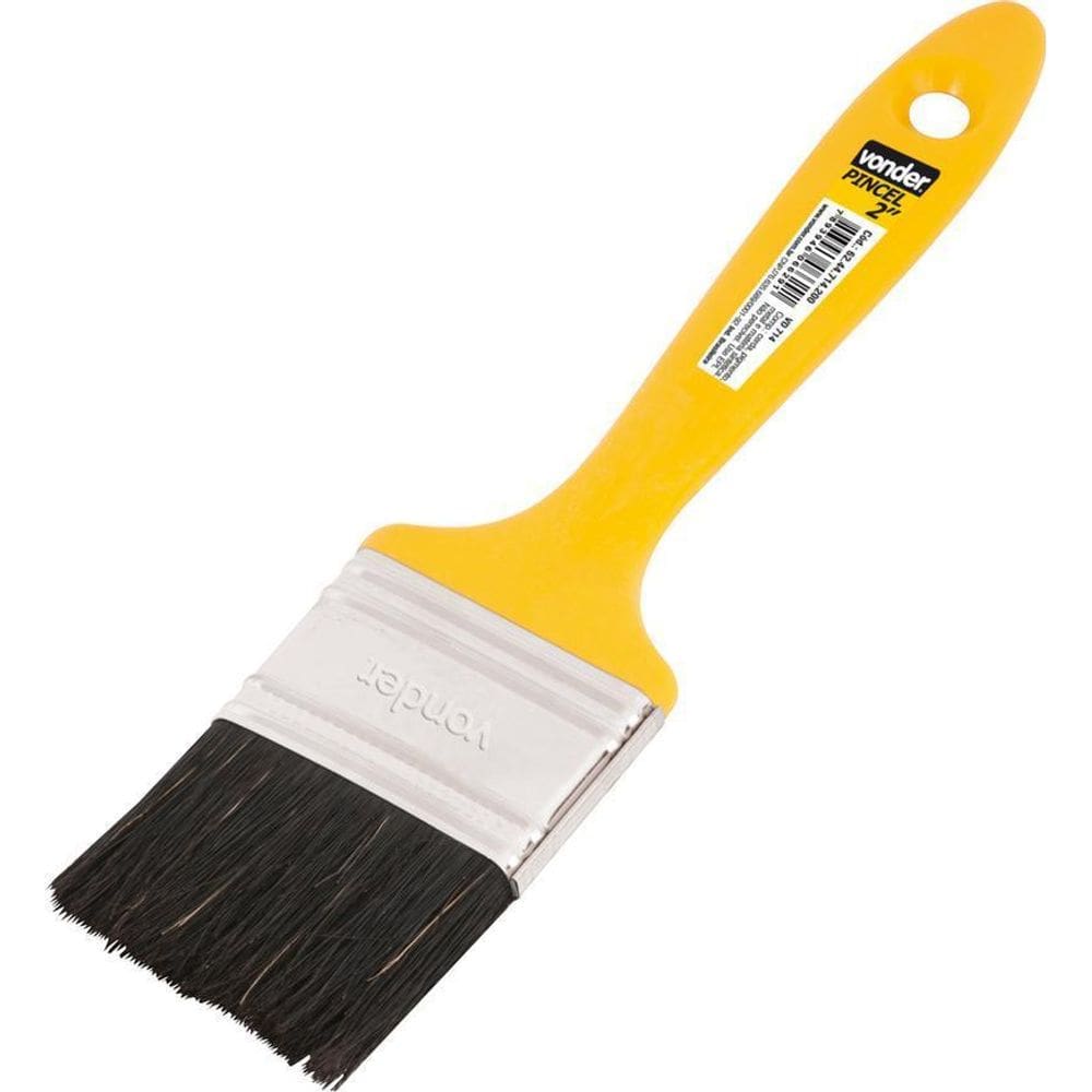 Pincel 4 Cerdas Pretas Cabo Plástico Tintas Óleo Esm Vonder