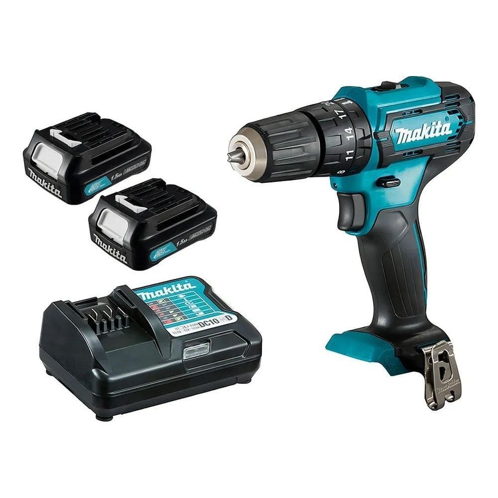 2X Kit Furadeira Parafusadeira Hp333 + Carregador + 2 Bateri