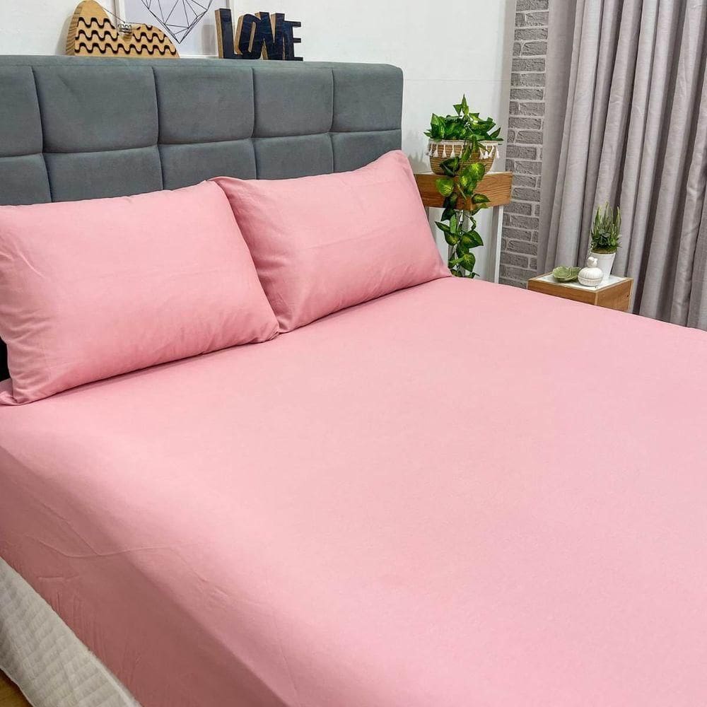 Lençol Liso Cotton Supreme Queen 150 Fios Rose