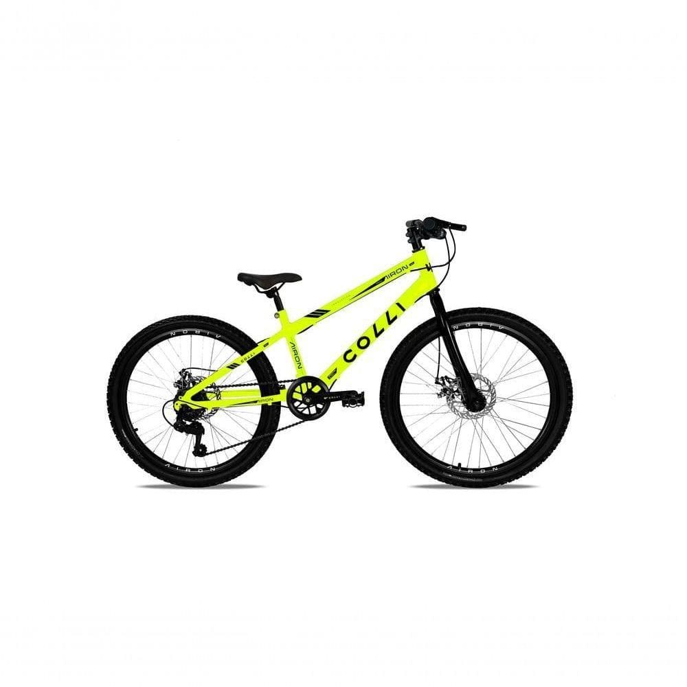 Bicicleta Colli Airon Aro 24 Com Freio A Disco 7v Amarelo