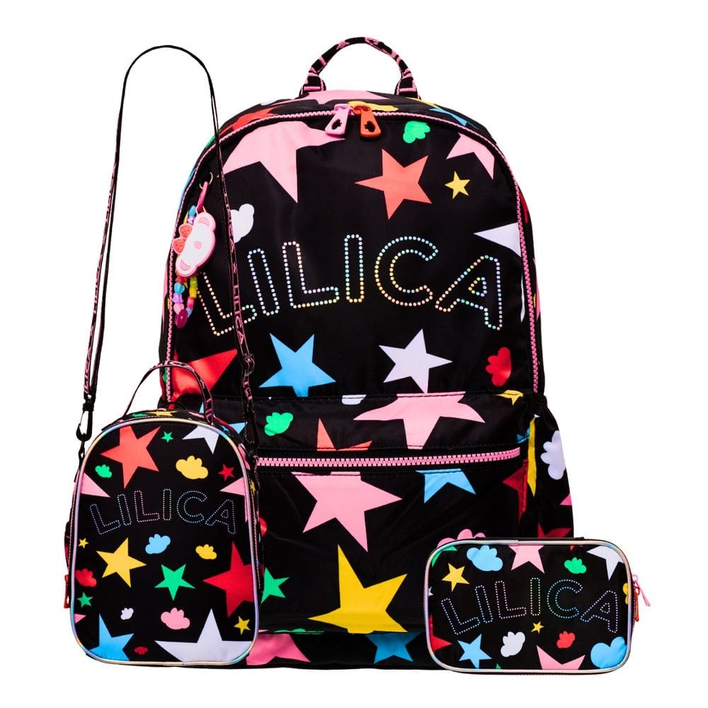 Mochila Costas Lancheira Estojo Box Lilica Ripilica Prisma