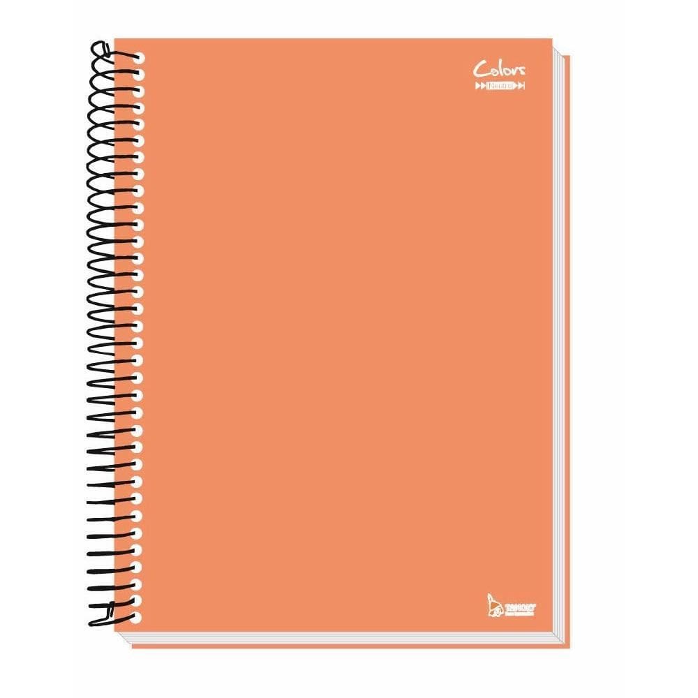 Caderno Universitário Tamoio Espiral 96Fls Neutro Pêssego