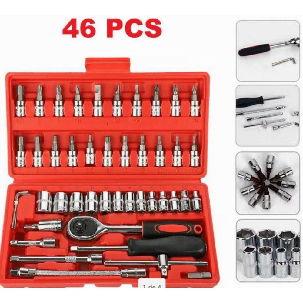 Conjunto De Ferramentas Com Soquetes De Aço Aço Carbono