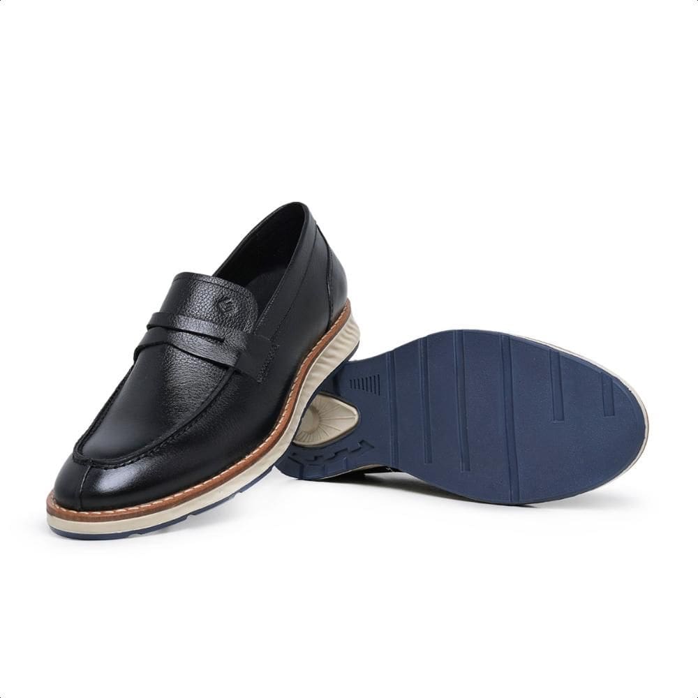 Sapato Casual Masculino Couro Nobre Palmilha Gel Conforto