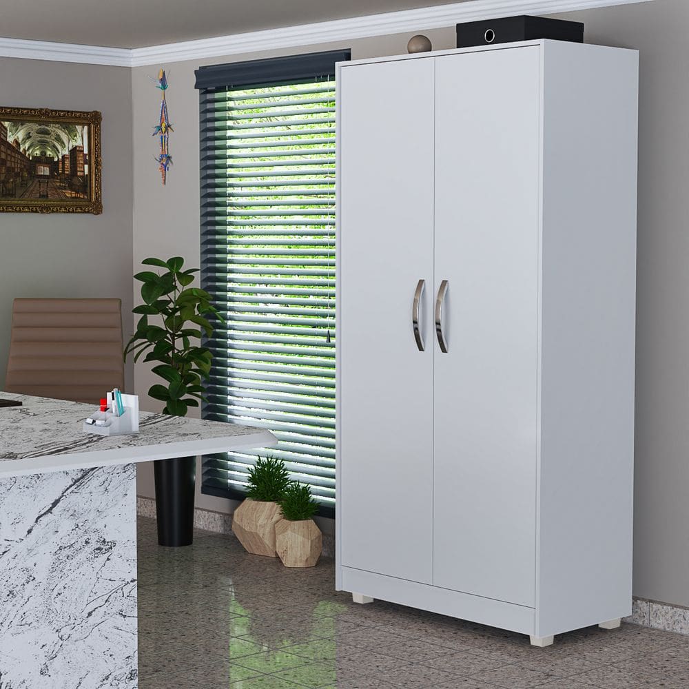 Armário Organizador 2 Portas Para Escritório Home Office Livros Documentos
