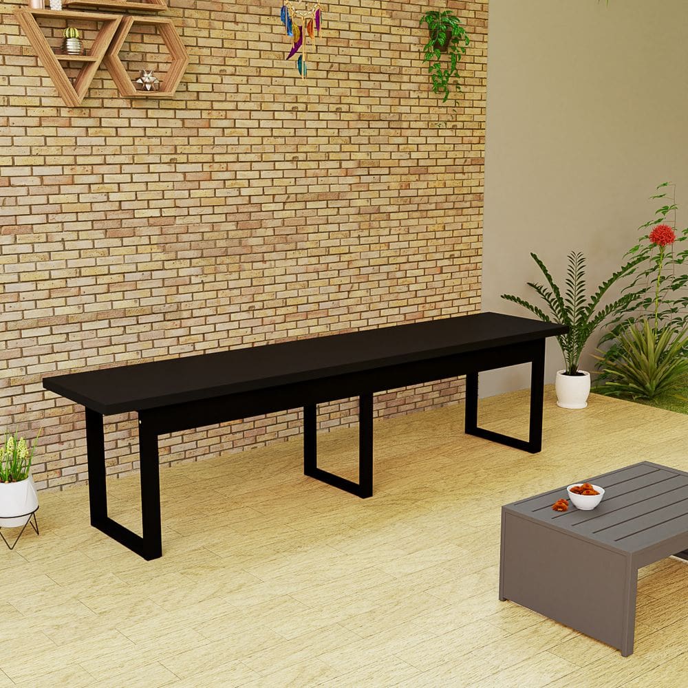 Banco Estilo Industrial 4 Lugares Para Ambientes Internos E Externos