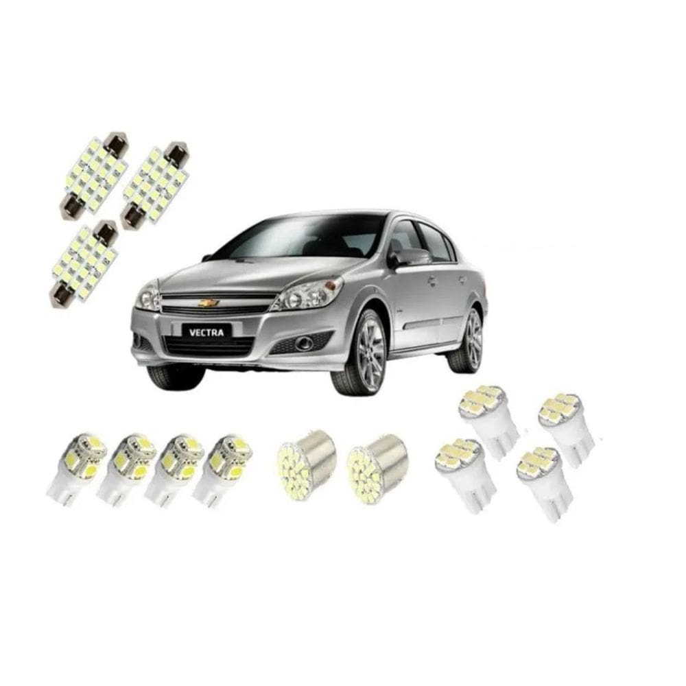Kit Lampadas Led Vectra Gt Elegance Elite Teto Placa Ré