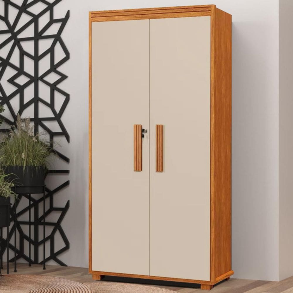 Armário Multiuso 2 Portas Com Chave Ideal P/ Quarto 100% Mdf