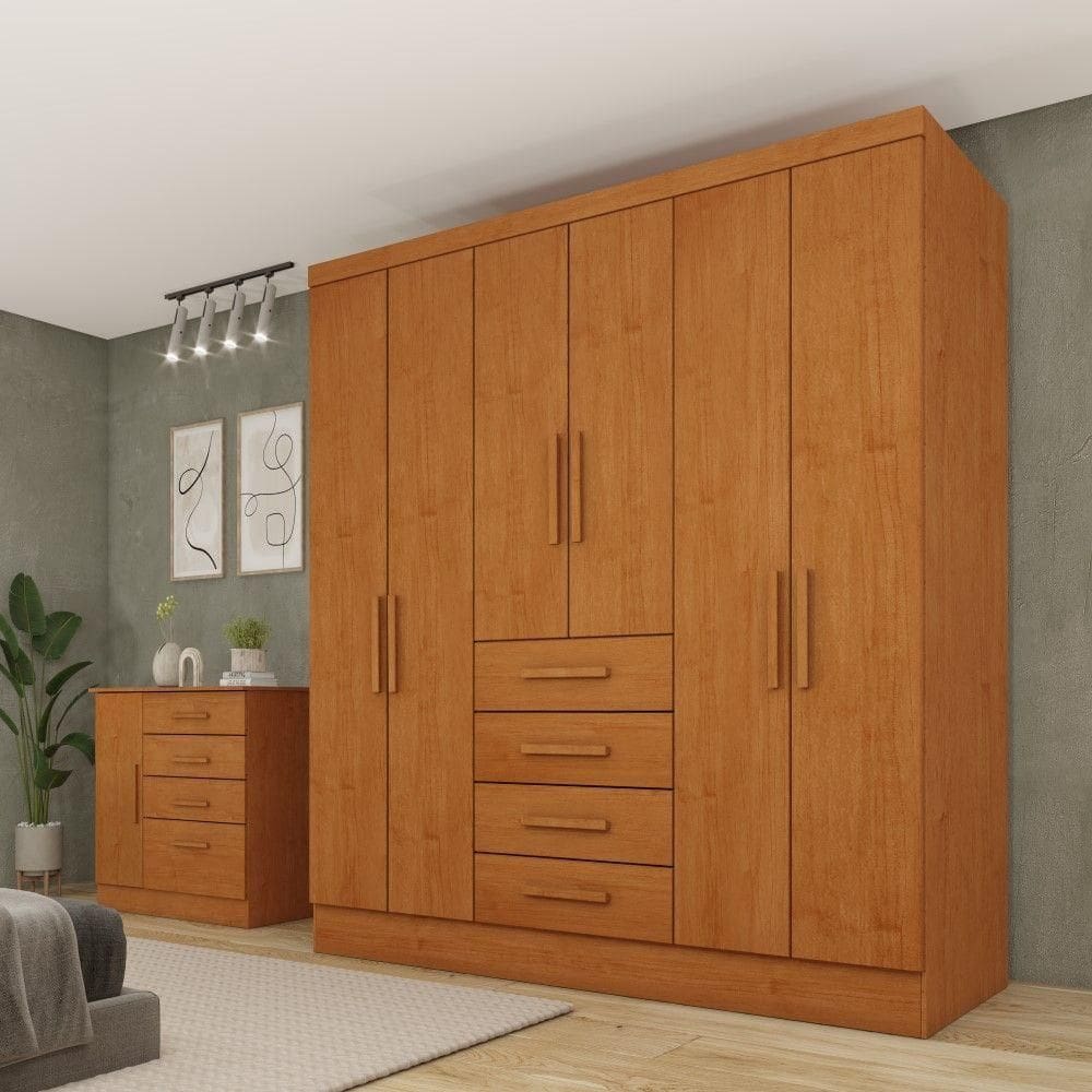 Roupeiro Arizona 6 Portas Tcil Cinamomo