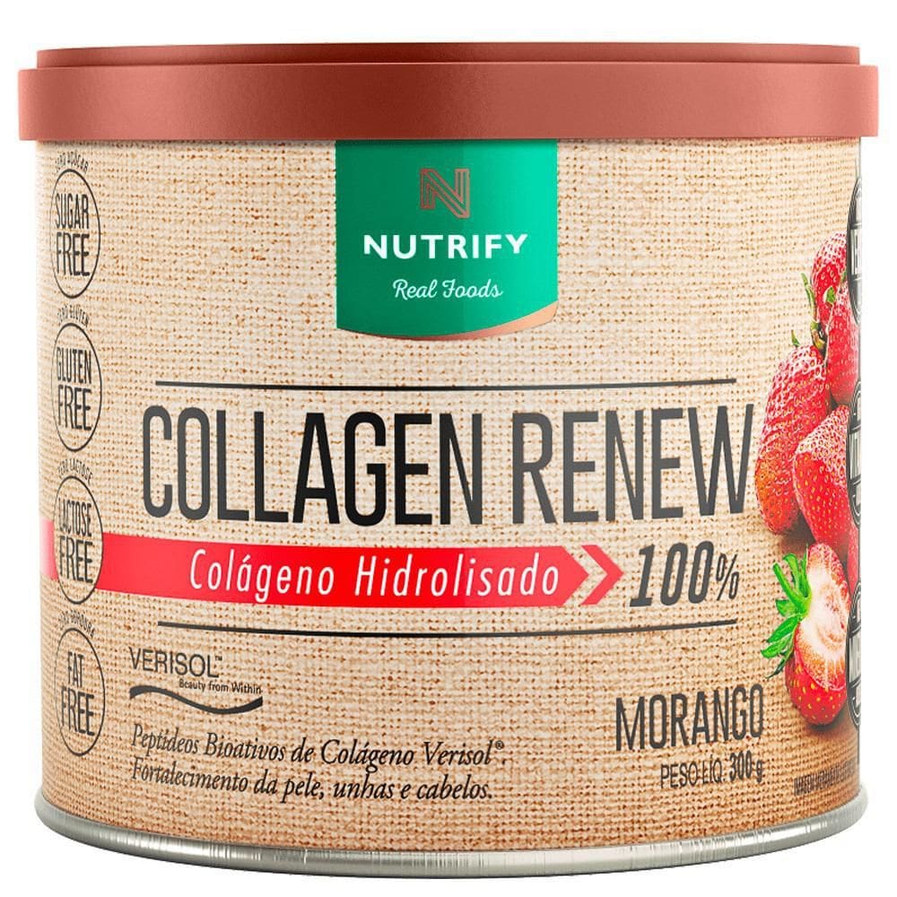 Collagen Renew  Hidrolisado Verisol  Morango 300G - Nutrify