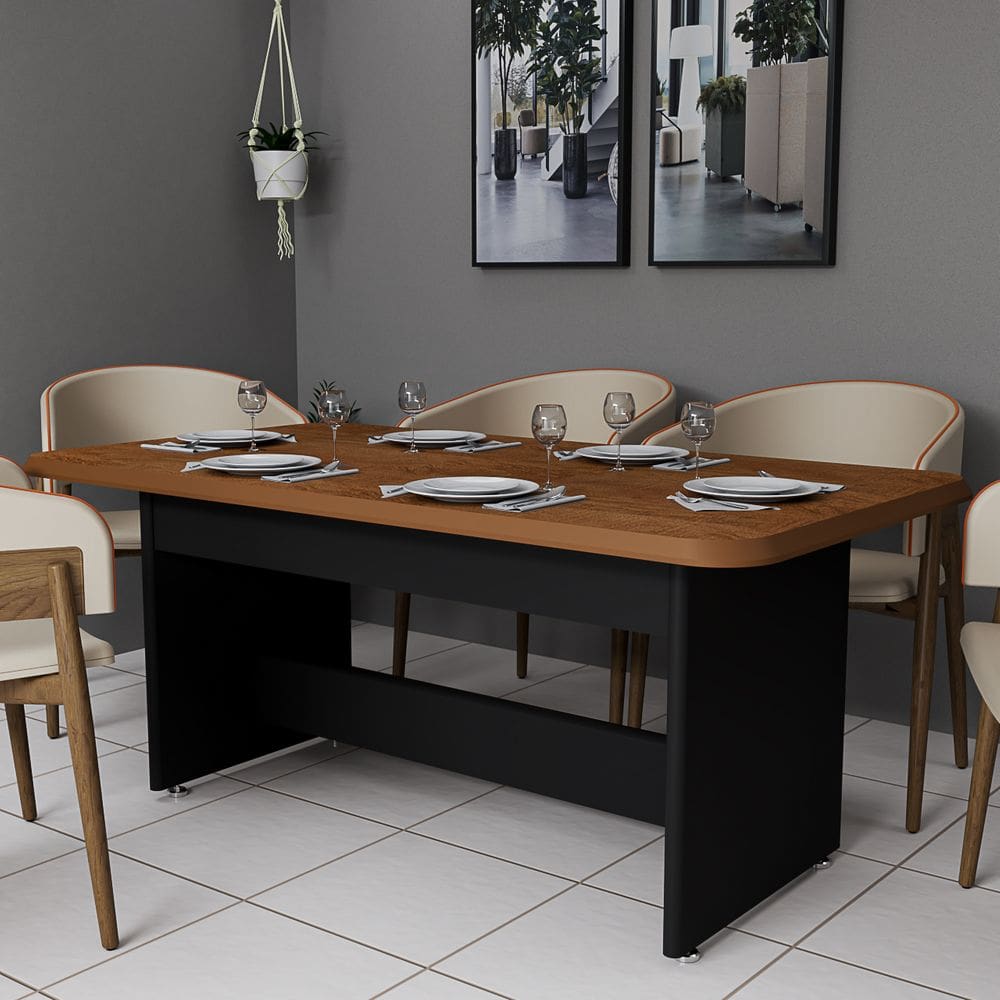 Mesa De Jantar 6 Lugares Para Cozinha Ou Espaço Gourmet