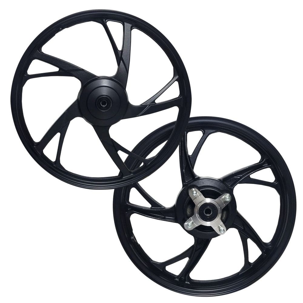 Roda Liga Leve Par Honda Pop 100 2007 A 2015 Pop 110 2016 A 2022 Pé De Galinha Preta Tambor Spec