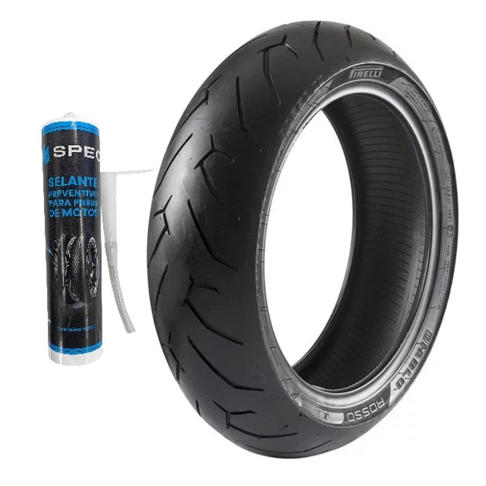 Pneu Traseiro 150/60R-17 Cb Twister Cbr600f Diablo Rosso Ii Uso Sem Camara 66H Pirelli  + 1 Selante Spec