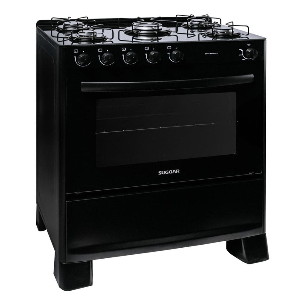 Fogao Suggar de Piso Cook Essence 5 Bocas com Mesa de Vidro