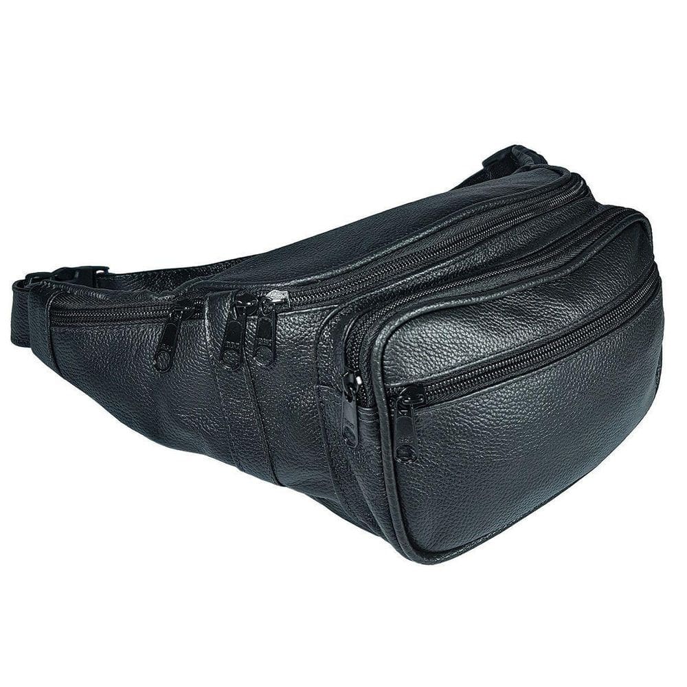 Pochete Masculina De Couro Grande Espaçosa