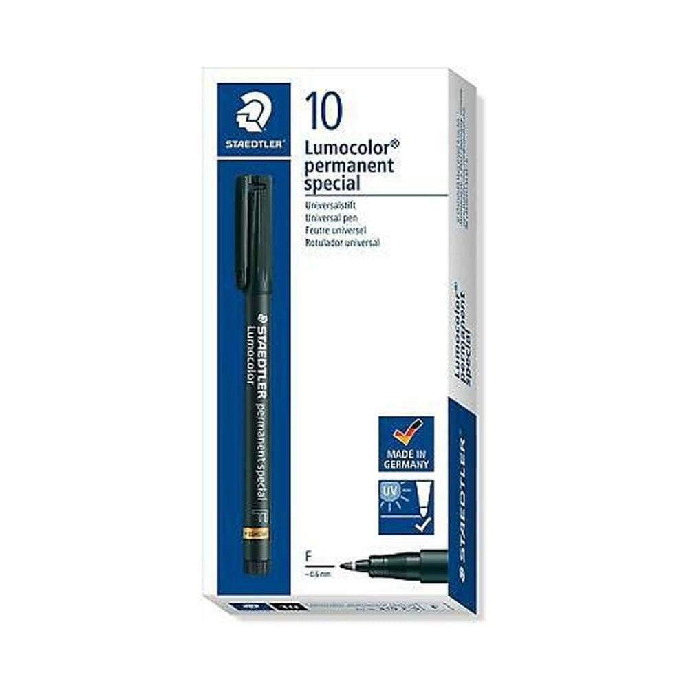 Marcador Staedtler Lumocolor Special Preto 0.6Mm Com 10