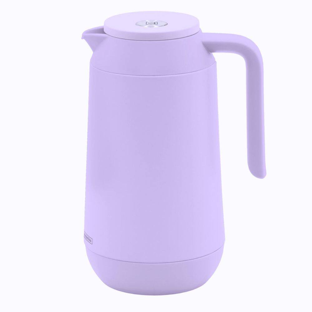 Bule Térmico Exata Revestido em Aço Ampola de Vidro 1 Litro Bebidas Quentes Frias Tramontina