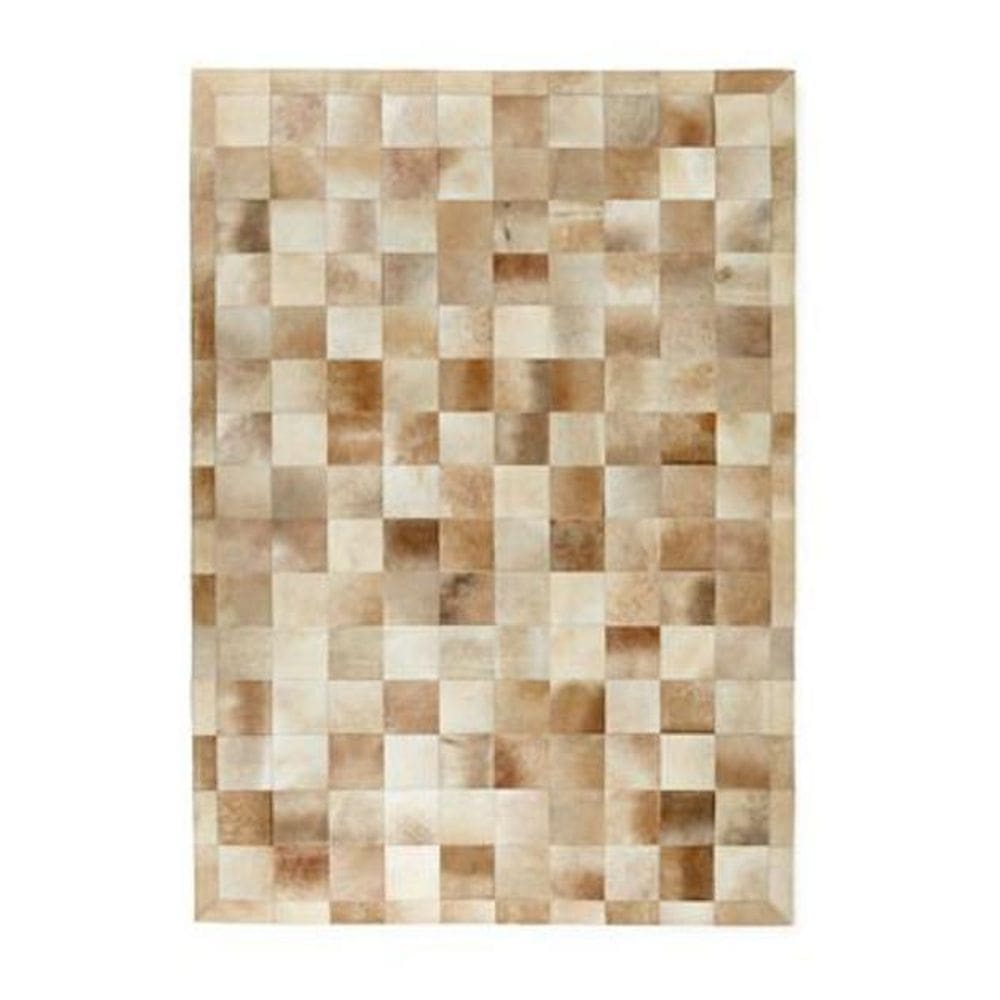 Tapete Alves Arte Em Couro De Couro Bege 150x200cm