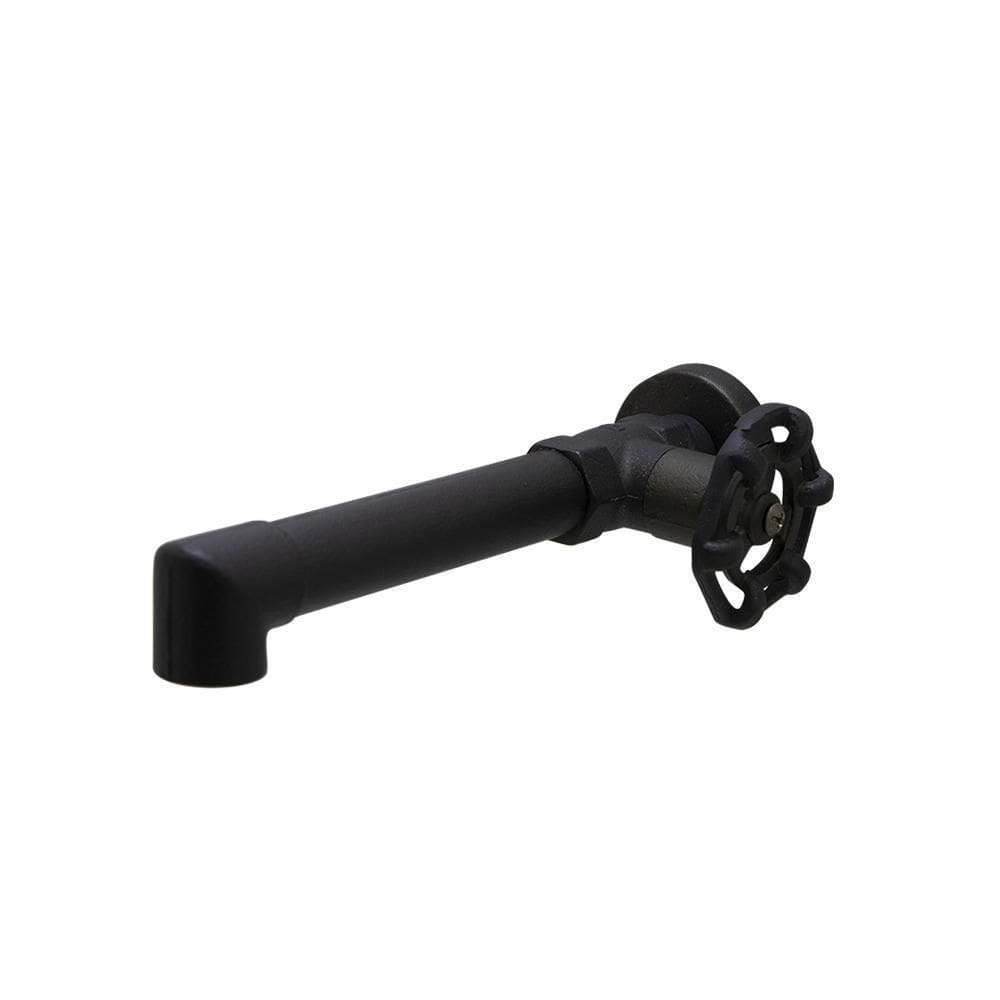 Torneira Lavatório Banheiro Industrial Parede Preto Fosco