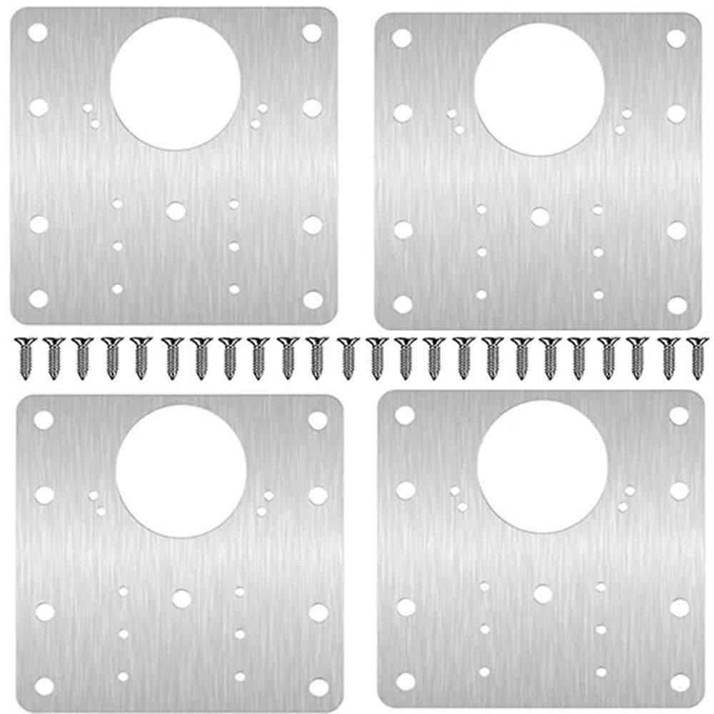 Placa De Reparo Para Consertar Dobradiça Armário Kit Com 04
