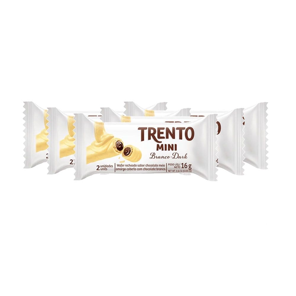 Kit 5 Chocolate Trento Mini Branco Dark 16g