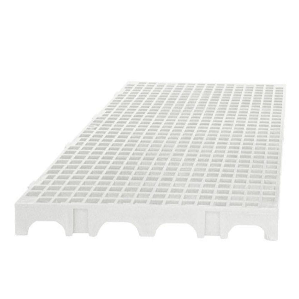 12 Palete Pallet Piso Estrado Plastico Reforçado Branco
