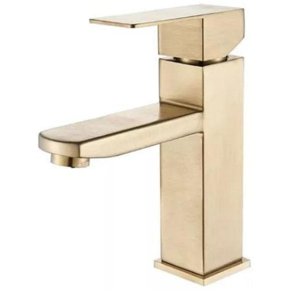 Torneira Lavabo Monocomando Banheiro Dourada Misturador S304