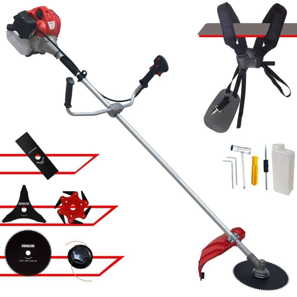 Roçadeira Multifuncional Anmax Cg520p 52cc + Facas 3p 6p 80d