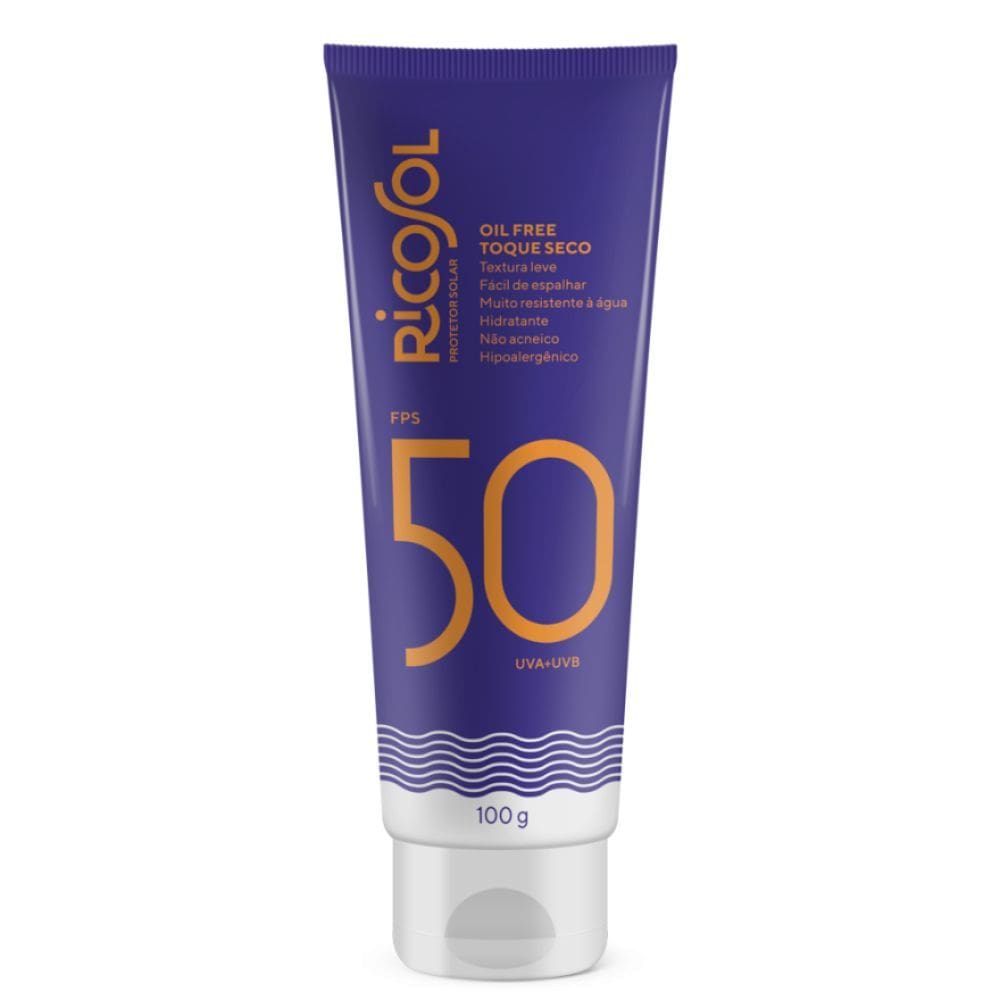 Protetor Solar Ricosol FPS 50 Oil Free Toque Seco 100g