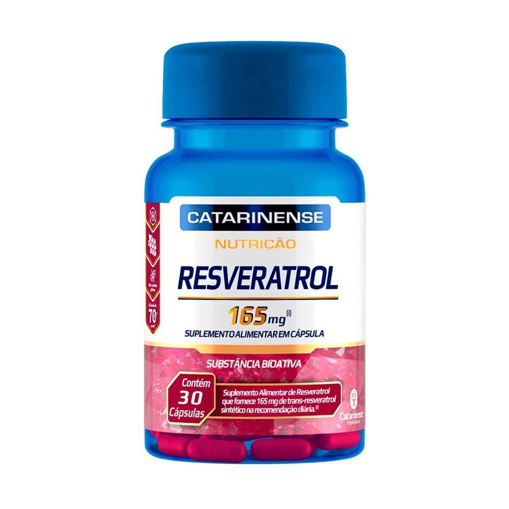 Resveratrol 165mg Catarinense com 30 Cápsulas
