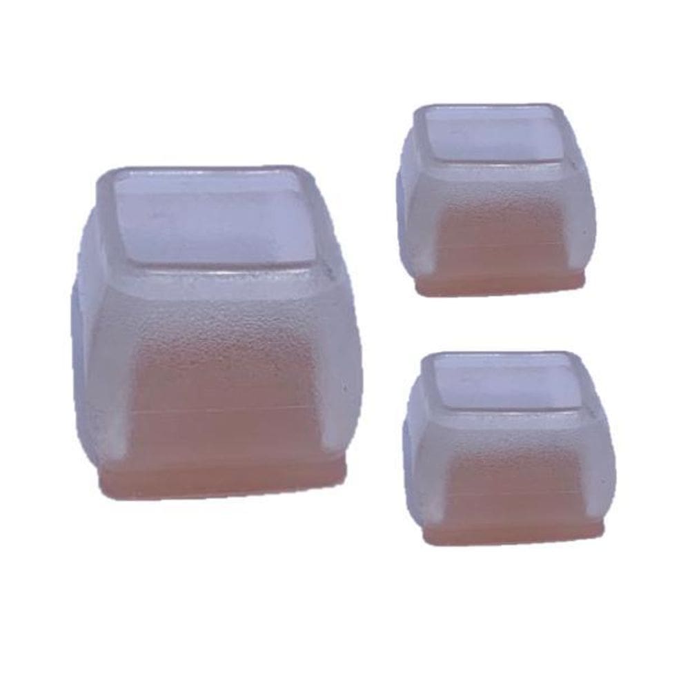 Kit 8 Ponteira Feltro Quadrado Pé Cadeira Mesa Moveis