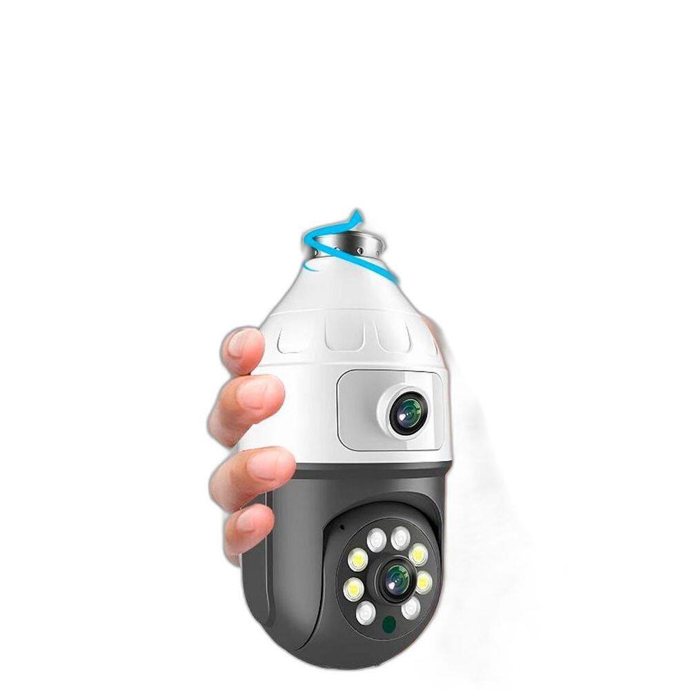 Lâmpada Câmera Wifi Com Monitoramento Noturno 360º