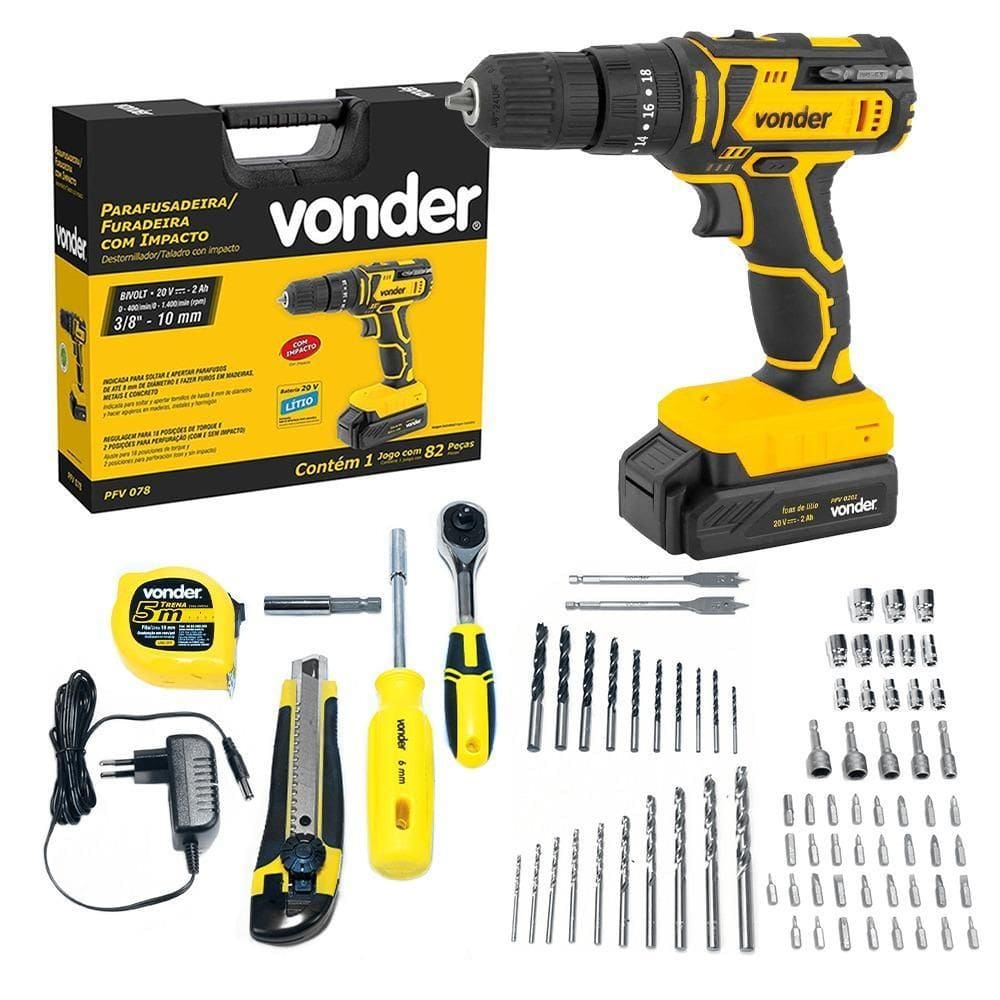 Furadeira Parafusadeira De Impacto - Vonder  110V/220V