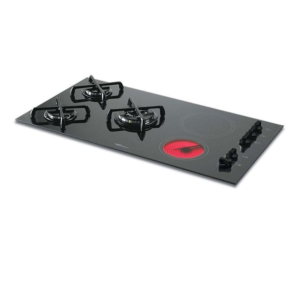 Cooktop Fischer 5 Bocas Top a Gás e Elétrico Preto 220V