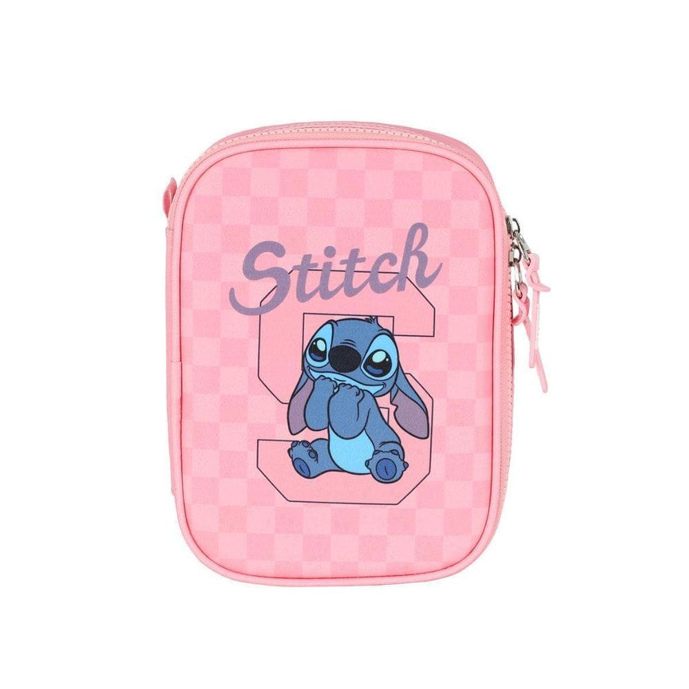 Estojo Stitch Box Meninas Escolar Infantil Passeio Teen Rosa