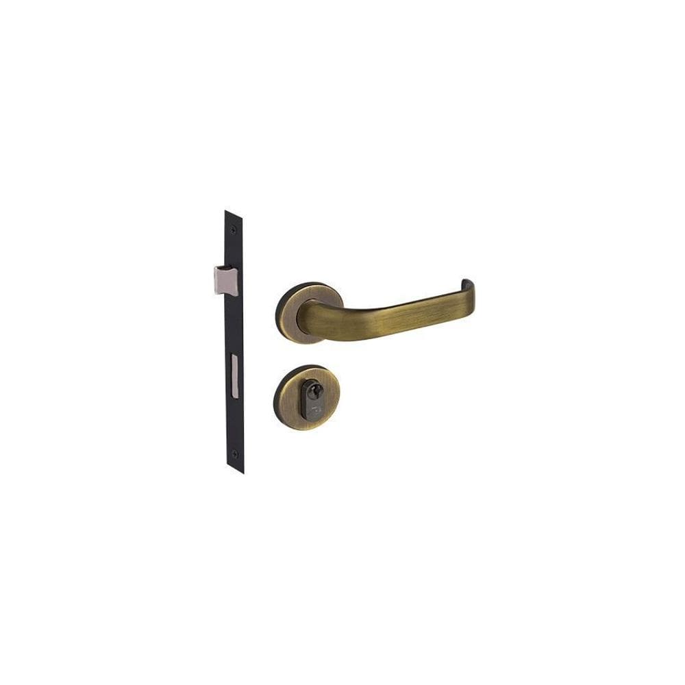 Fechadura Duna Imab Externa Antique Aq Ouro Velho C/Cilindro